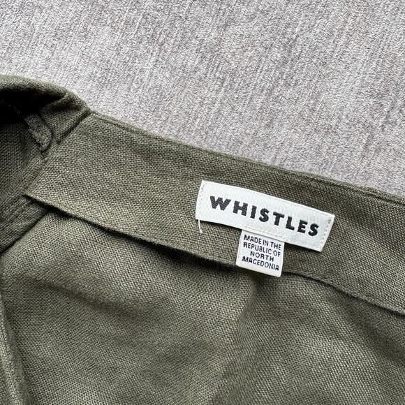 Whistles Olive Green Linen Jumpsuit - Picture 4 of 4